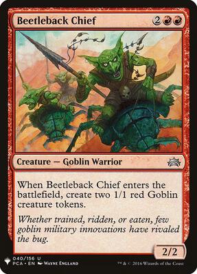 Beetleback Chief card from The List Reprints