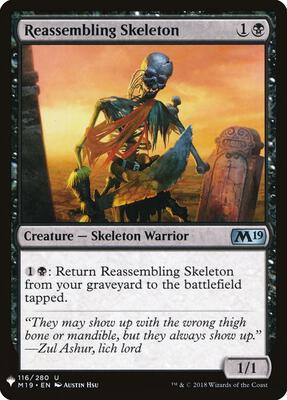 Reassembling Skeleton card from The List Reprints