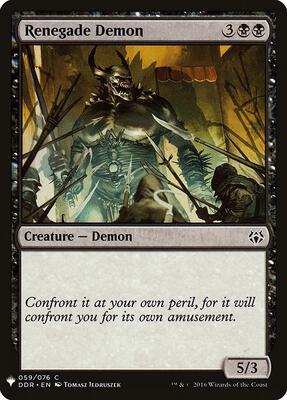 Renegade Demon card from The List Reprints