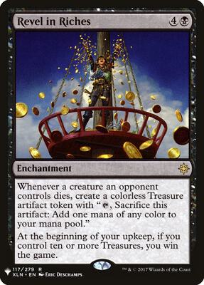 Revel in Riches card from The List Reprints