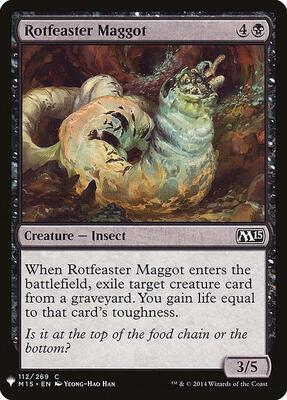Rotfeaster Maggot card from The List Reprints