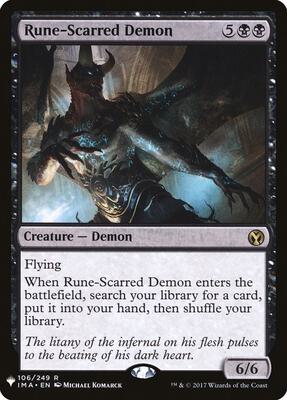 Rune-Scarred Demon card from The List Reprints