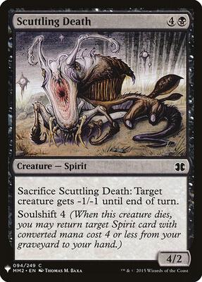 Scuttling Death card from The List Reprints