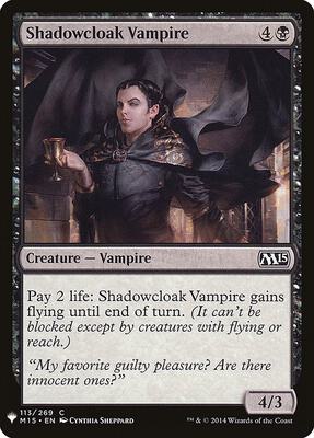Shadowcloak Vampire card from The List Reprints