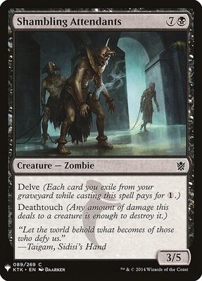 Shambling Attendants card from The List Reprints