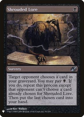 Shrouded Lore card from The List Reprints