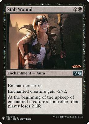 Stab Wound card from The List Reprints