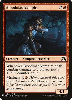 Bloodmad Vampire card from The List Reprints
