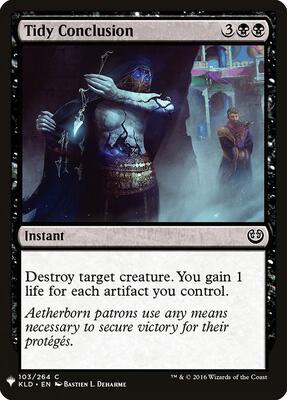Tidy Conclusion card from The List Reprints