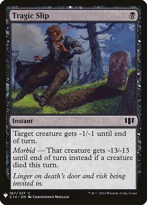 Tragic Slip card from The List Reprints
