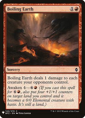 Boiling Earth card from The List Reprints