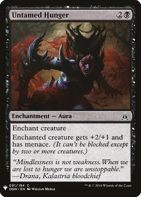 Untamed Hunger card from The List Reprints
