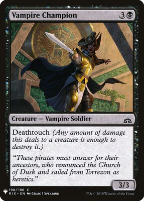 Vampire Champion card from The List Reprints