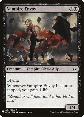 Vampire Envoy card from The List Reprints
