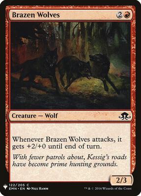 Brazen Wolves card from The List Reprints