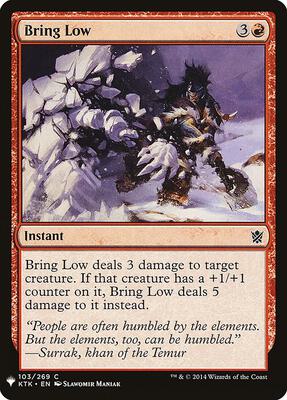 Bring Low card from The List Reprints