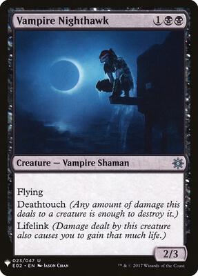 Vampire Nighthawk (E02) card from The List Reprints