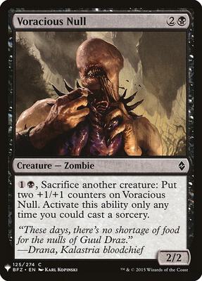 Voracious Null card from The List Reprints