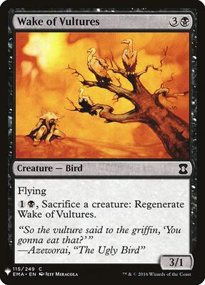 Wake of Vultures card from The List Reprints