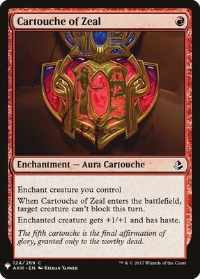 Cartouche of Zeal card from The List Reprints