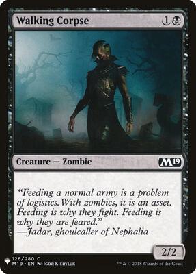 Walking Corpse card from The List Reprints