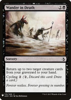 Wander in Death card from The List Reprints