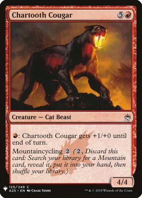 Chartooth Cougar card from The List Reprints