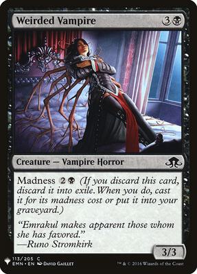 Weirded Vampire card from The List Reprints