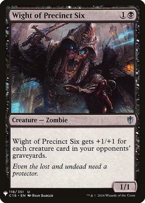 Wight of Precinct Six card from The List Reprints
