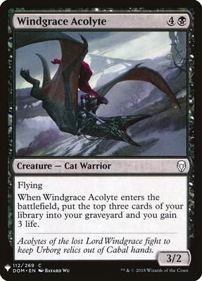 Windgrace Acolyte card from The List Reprints