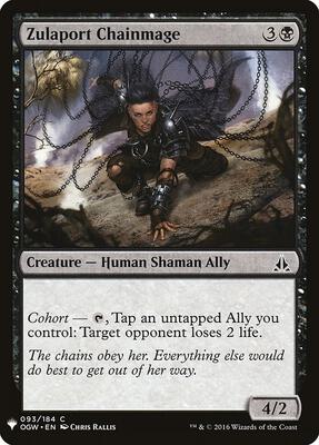 Zulaport Chainmage card from The List Reprints