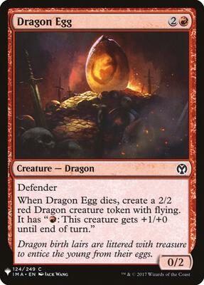 Dragon Egg card from The List Reprints