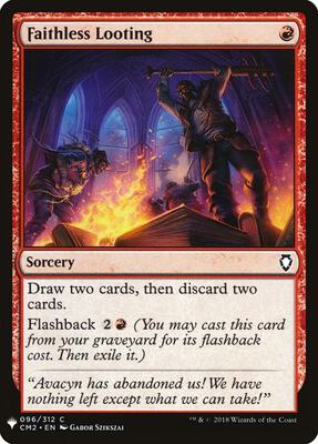 Faithless Looting (CM2) card from The List Reprints