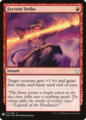 Fervent Strike card from The List Reprints