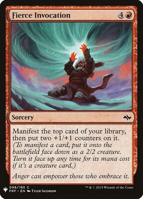 Fierce Invocation card from The List Reprints