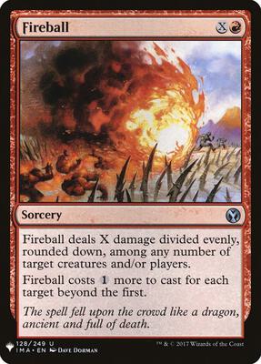 Fireball (IMA) card from The List Reprints