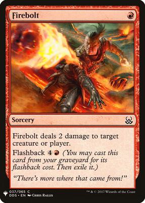 Firebolt card from The List Reprints