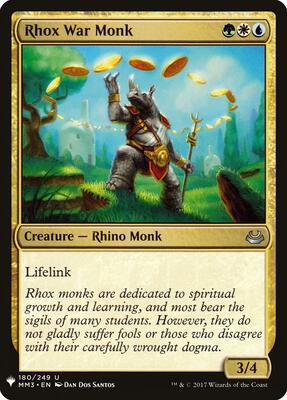 Rhox War Monk card from The List Reprints
