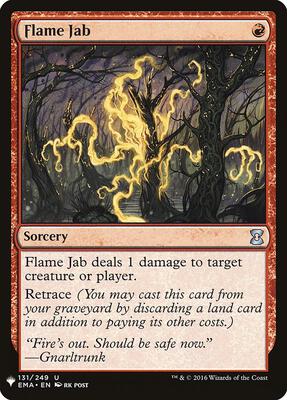 Flame Jab card from The List Reprints