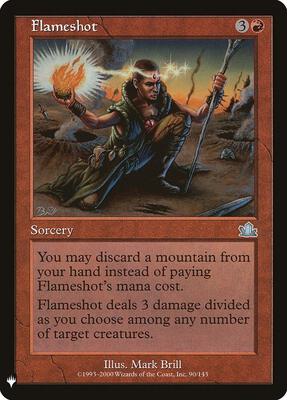 Flameshot card from The List Reprints