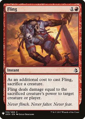 Fling card from The List Reprints