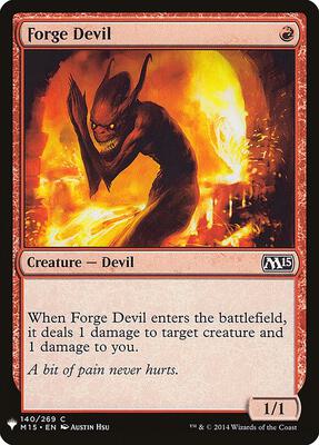 Forge Devil card from The List Reprints