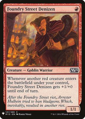 Foundry Street Denizen card from The List Reprints