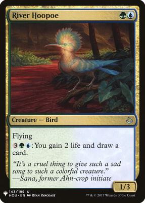 River Hoopoe card from The List Reprints