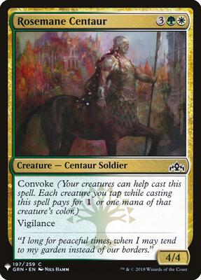 Rosemane Centaur card from The List Reprints