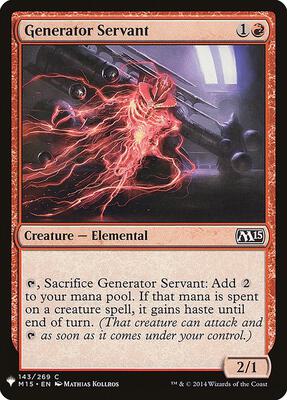 Generator Servant card from The List Reprints