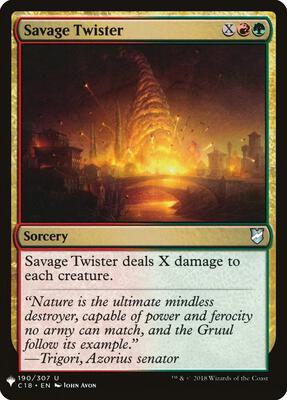 Savage Twister card from The List Reprints