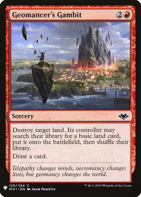 Geomancer's Gambit card from The List Reprints
