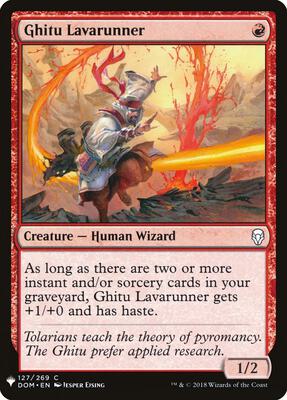 Ghitu Lavarunner card from The List Reprints