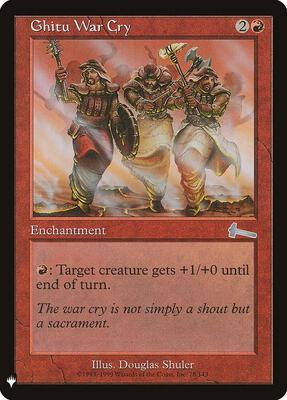 Ghitu War Cry card from The List Reprints